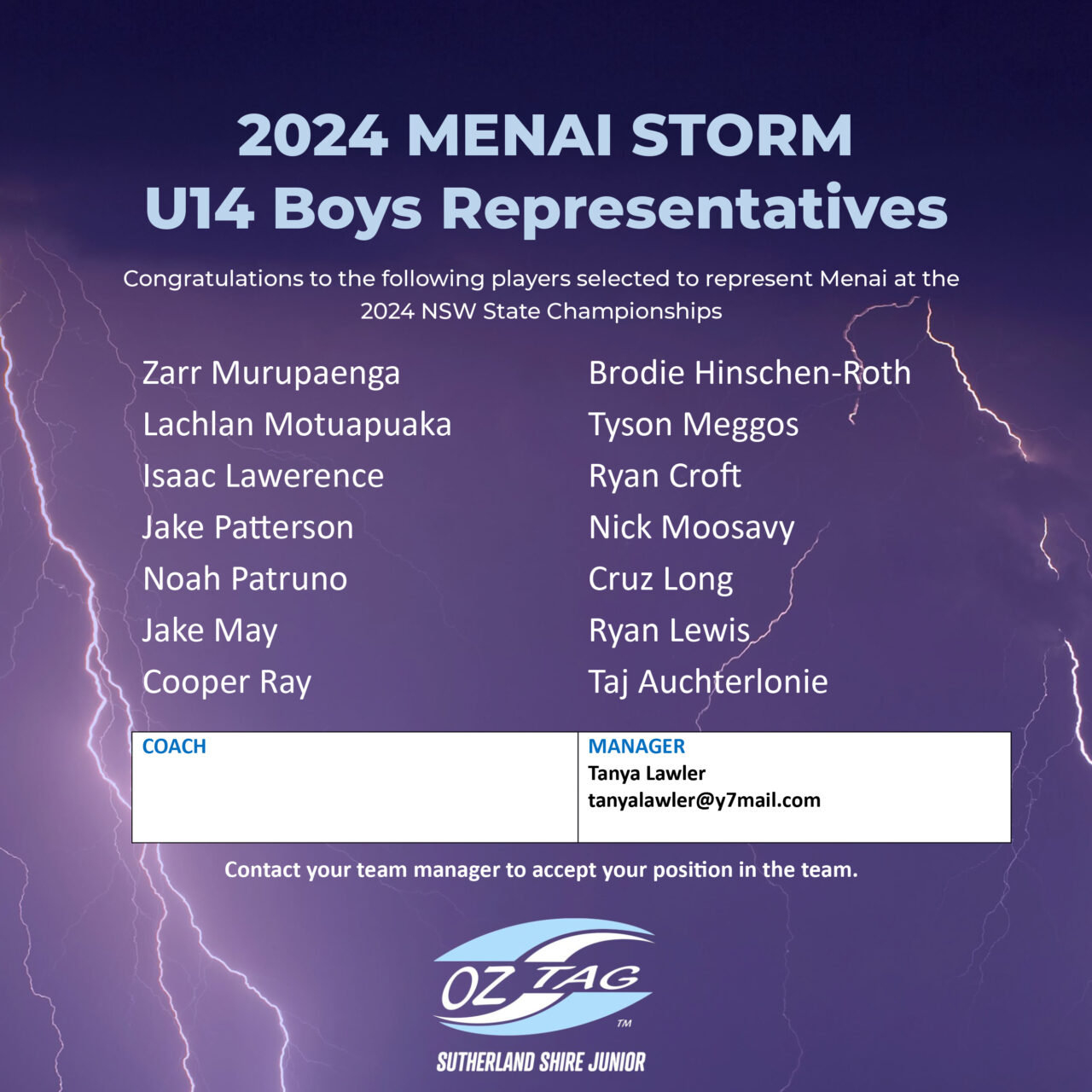 2024 Junior State Cup Sutherland Shire Juniors