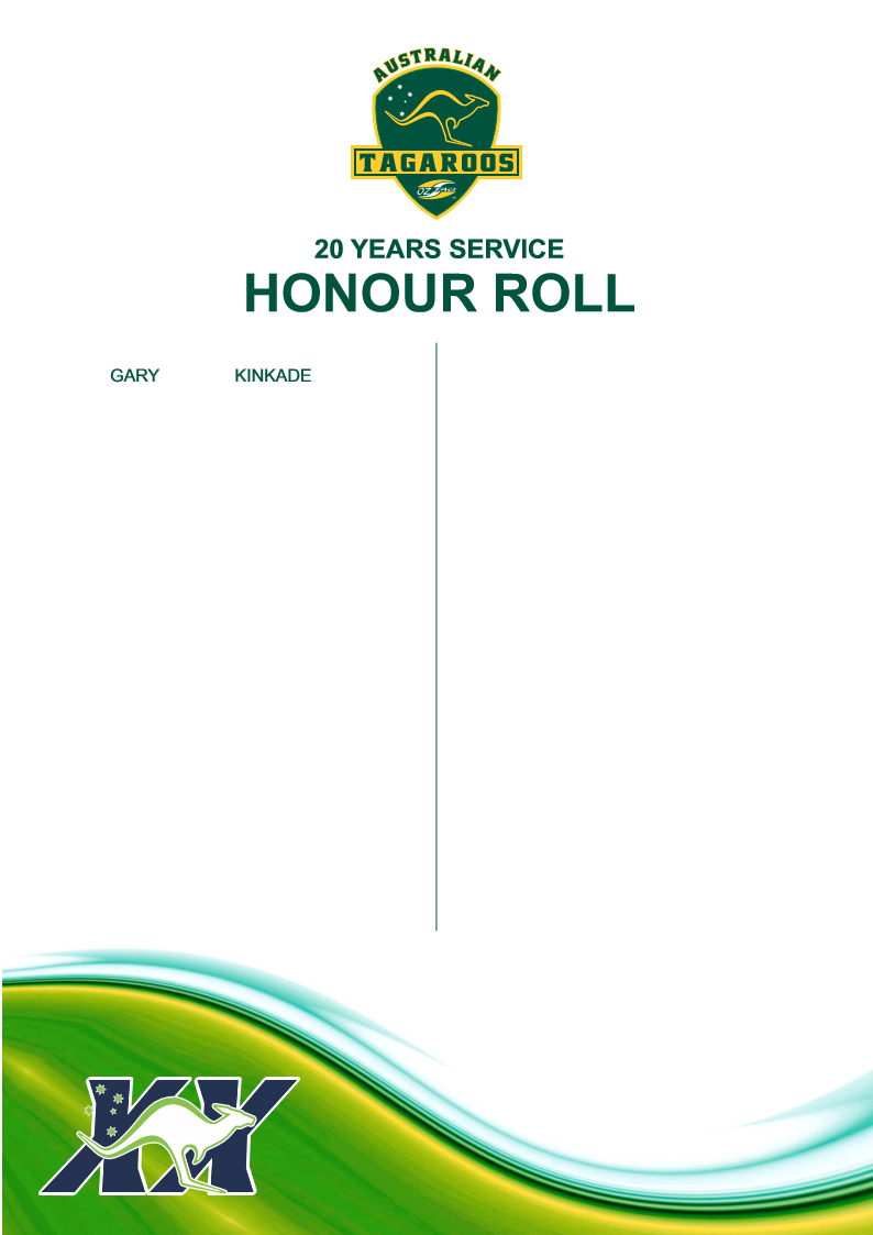 Honour Roll Australian Oztag